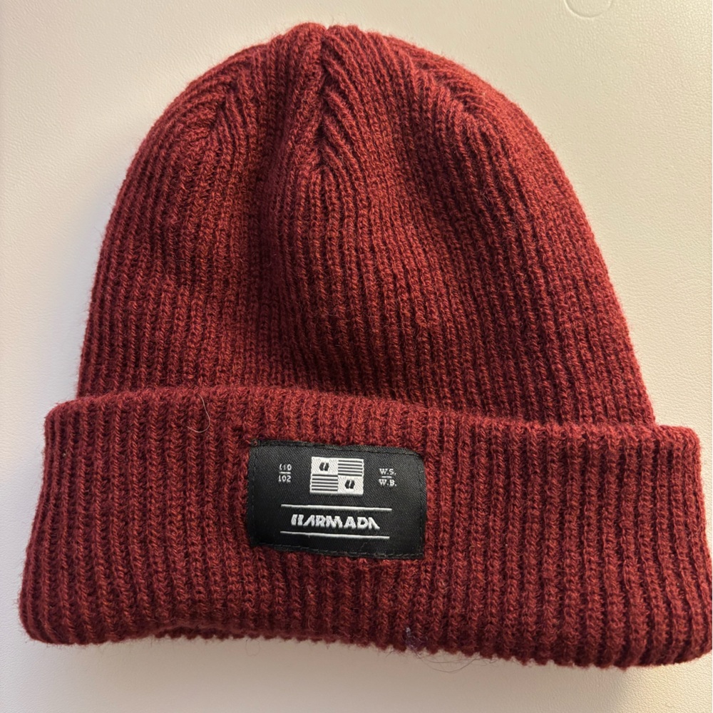 Armada Red Knit Beanie
